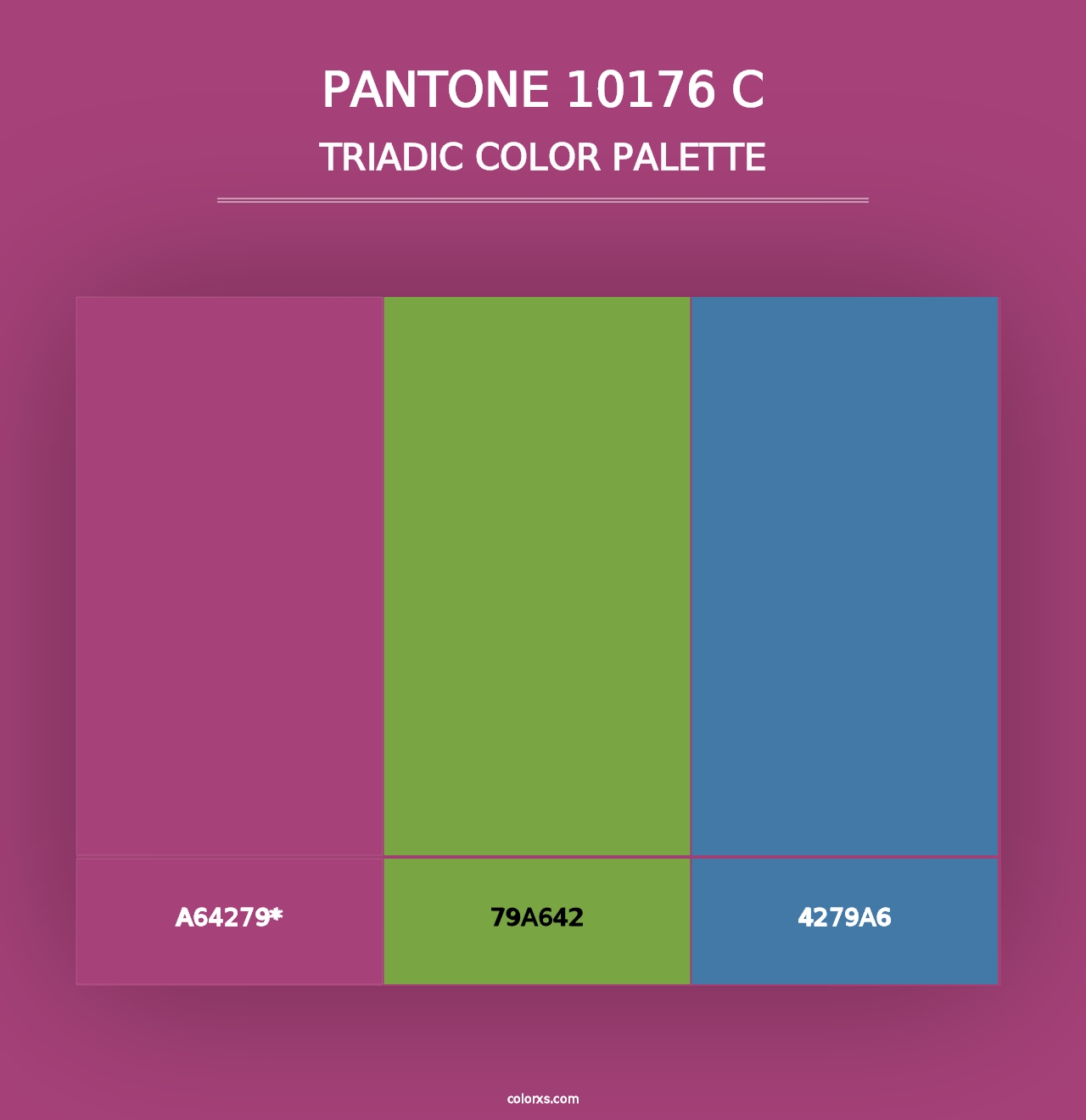 PANTONE 10176 C - Triadic Color Palette