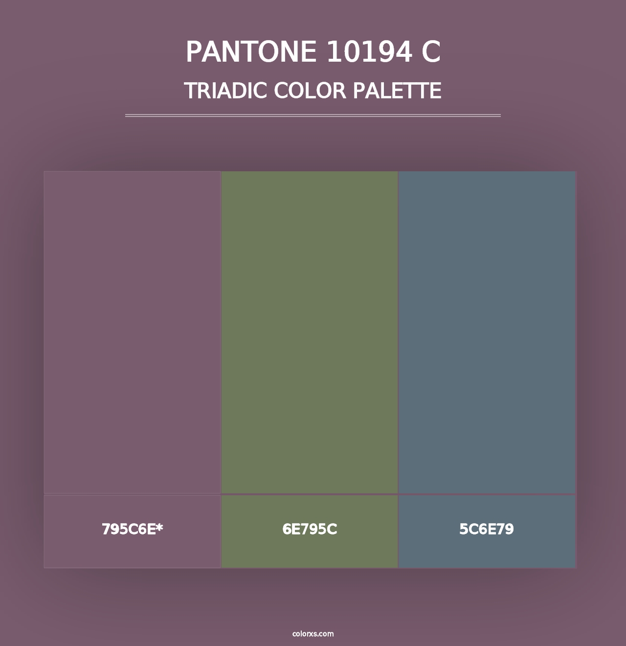 PANTONE 10194 C - Triadic Color Palette