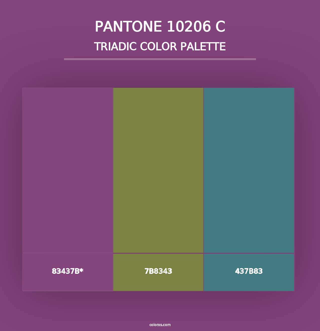 PANTONE 10206 C - Triadic Color Palette