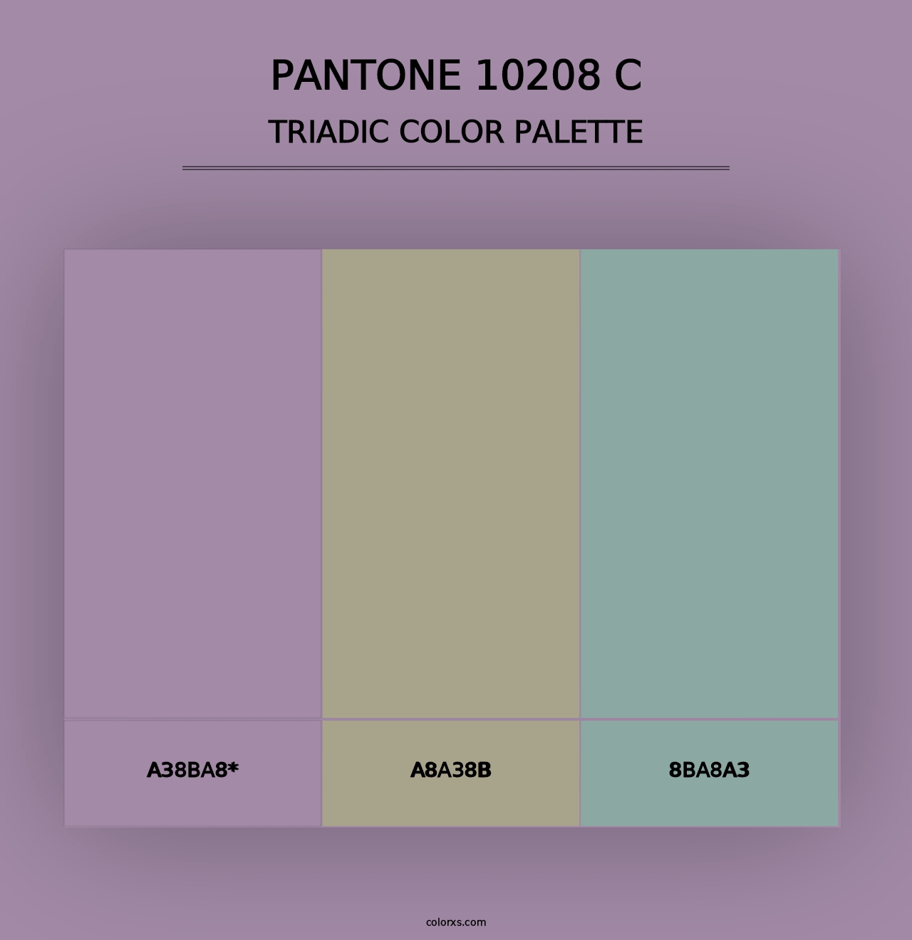 PANTONE 10208 C - Triadic Color Palette