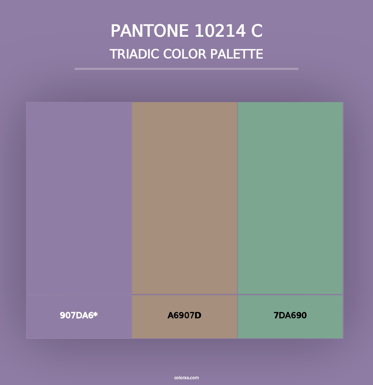 PANTONE 10214 C - Triadic Color Palette