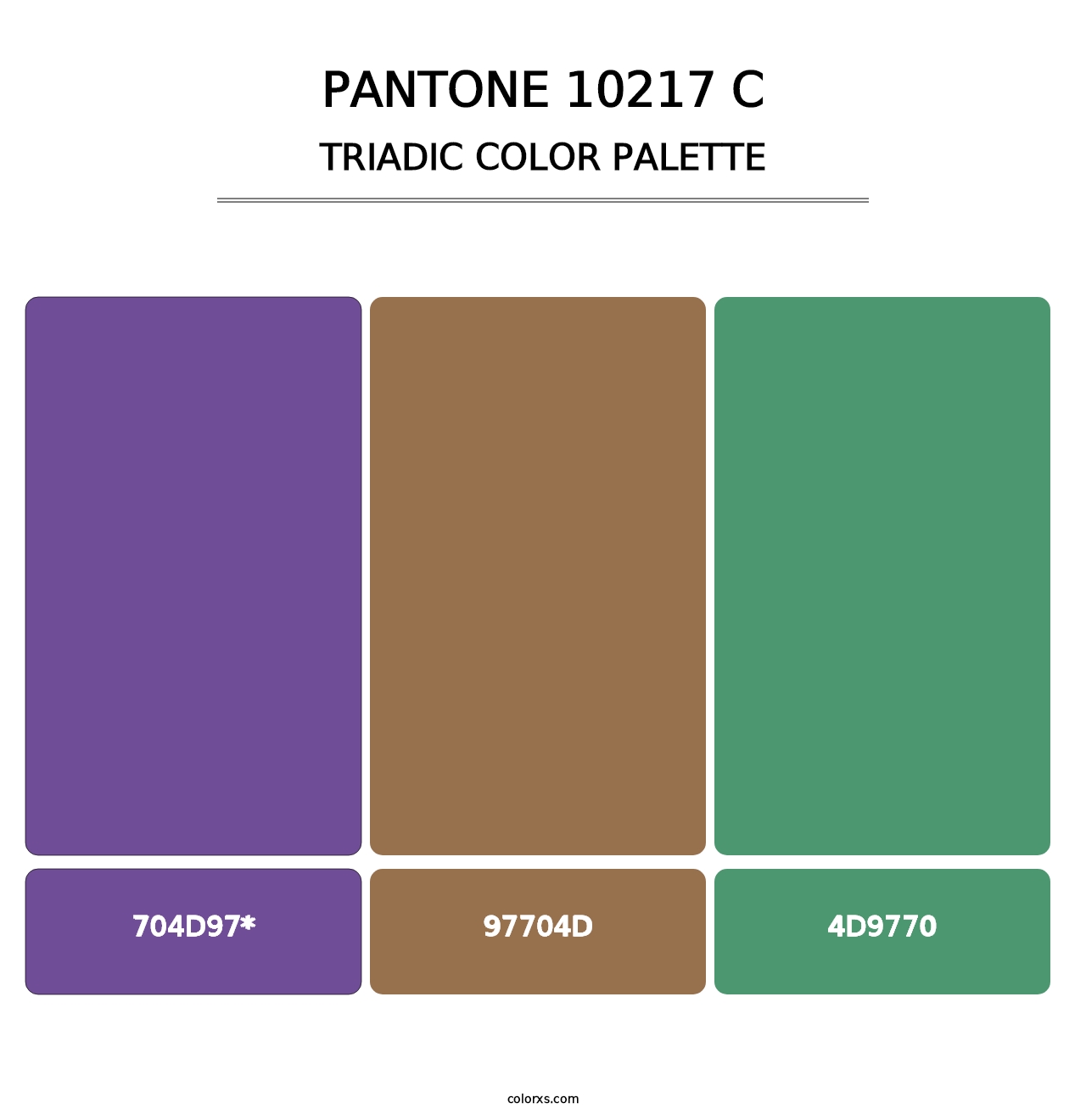 PANTONE 10217 C - Triadic Color Palette