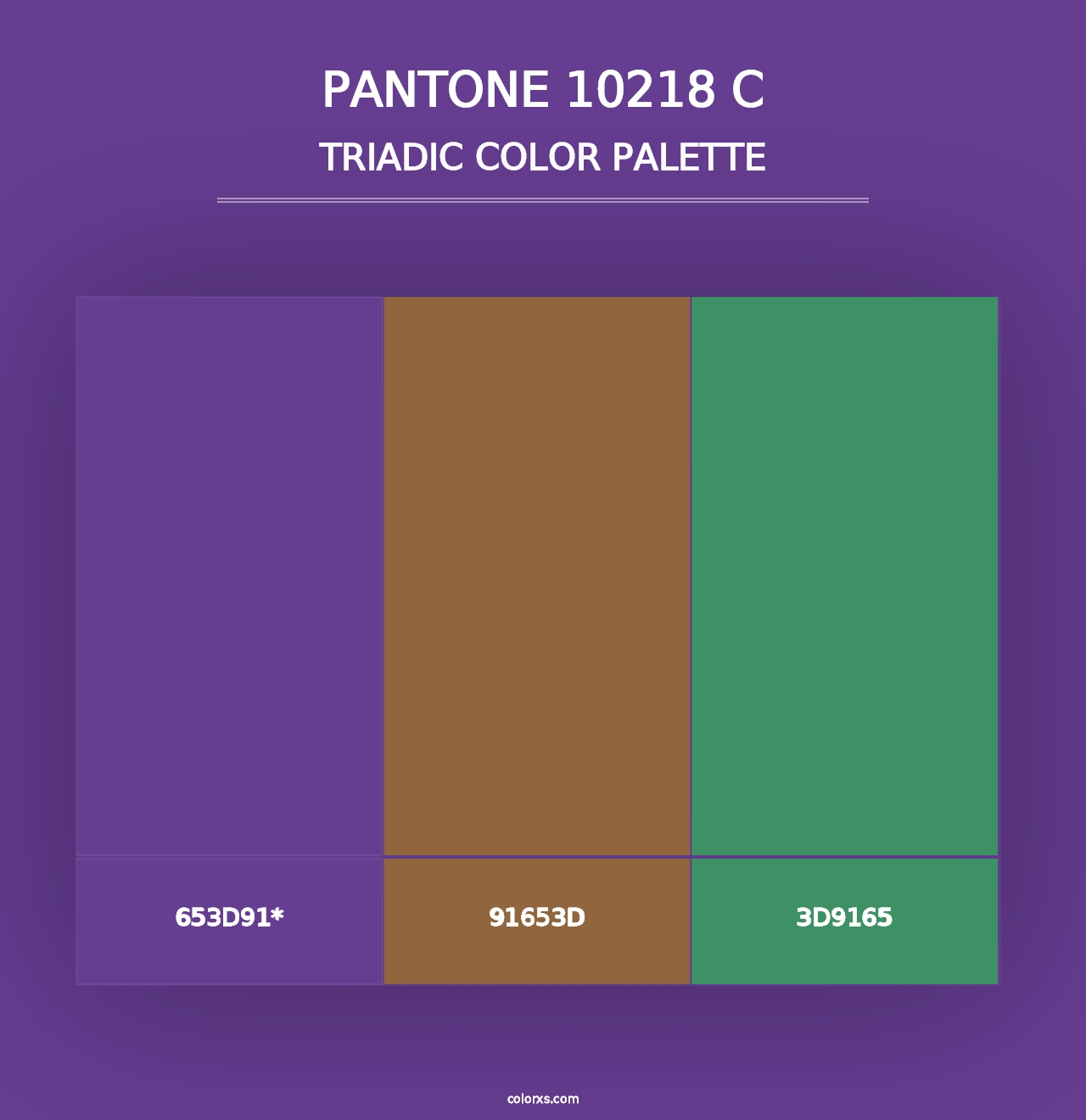 PANTONE 10218 C - Triadic Color Palette