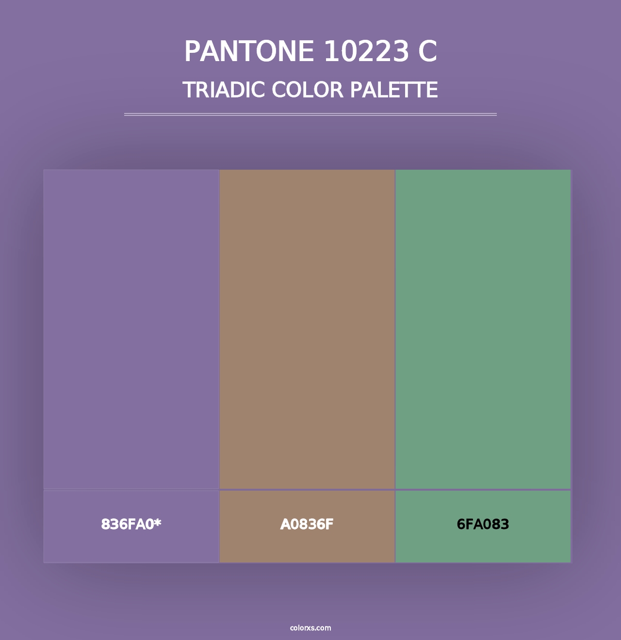 PANTONE 10223 C - Triadic Color Palette