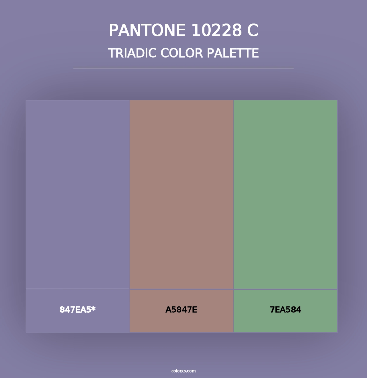 PANTONE 10228 C - Triadic Color Palette