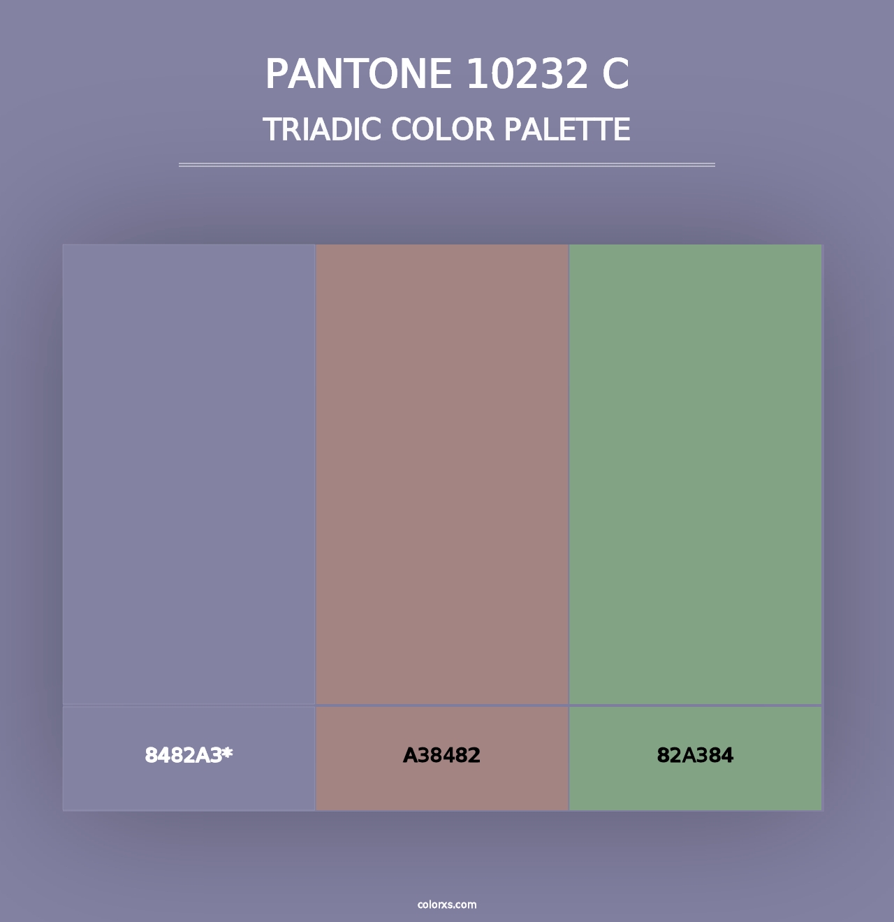 PANTONE 10232 C - Triadic Color Palette