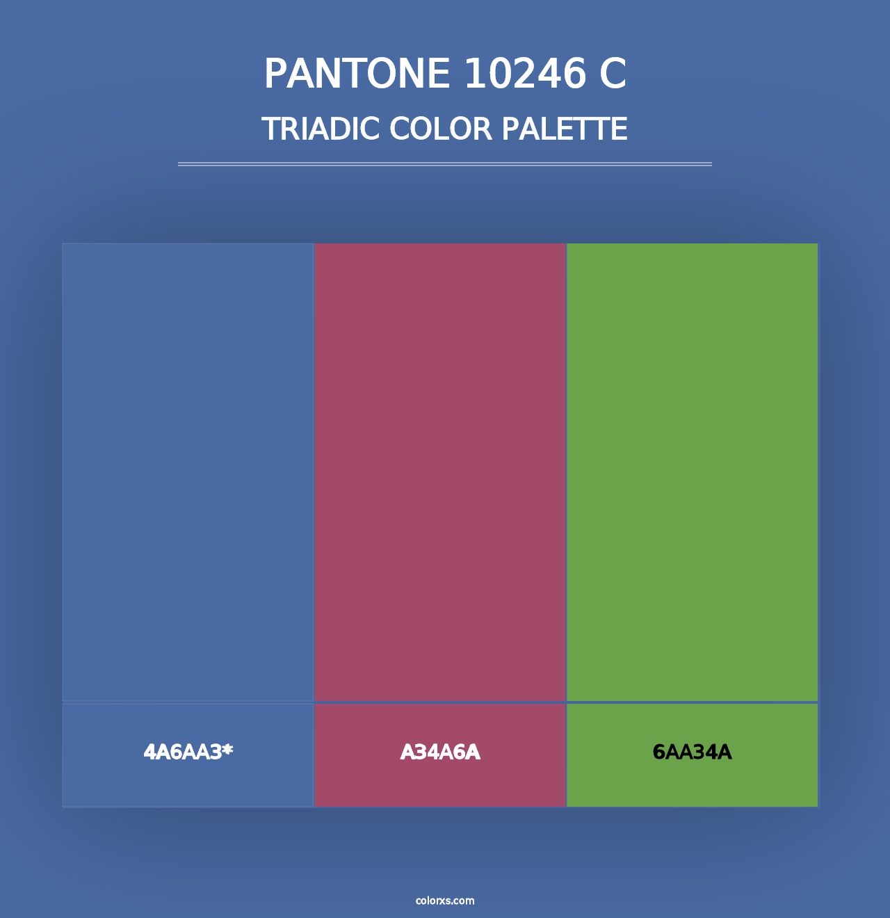 PANTONE 10246 C - Triadic Color Palette