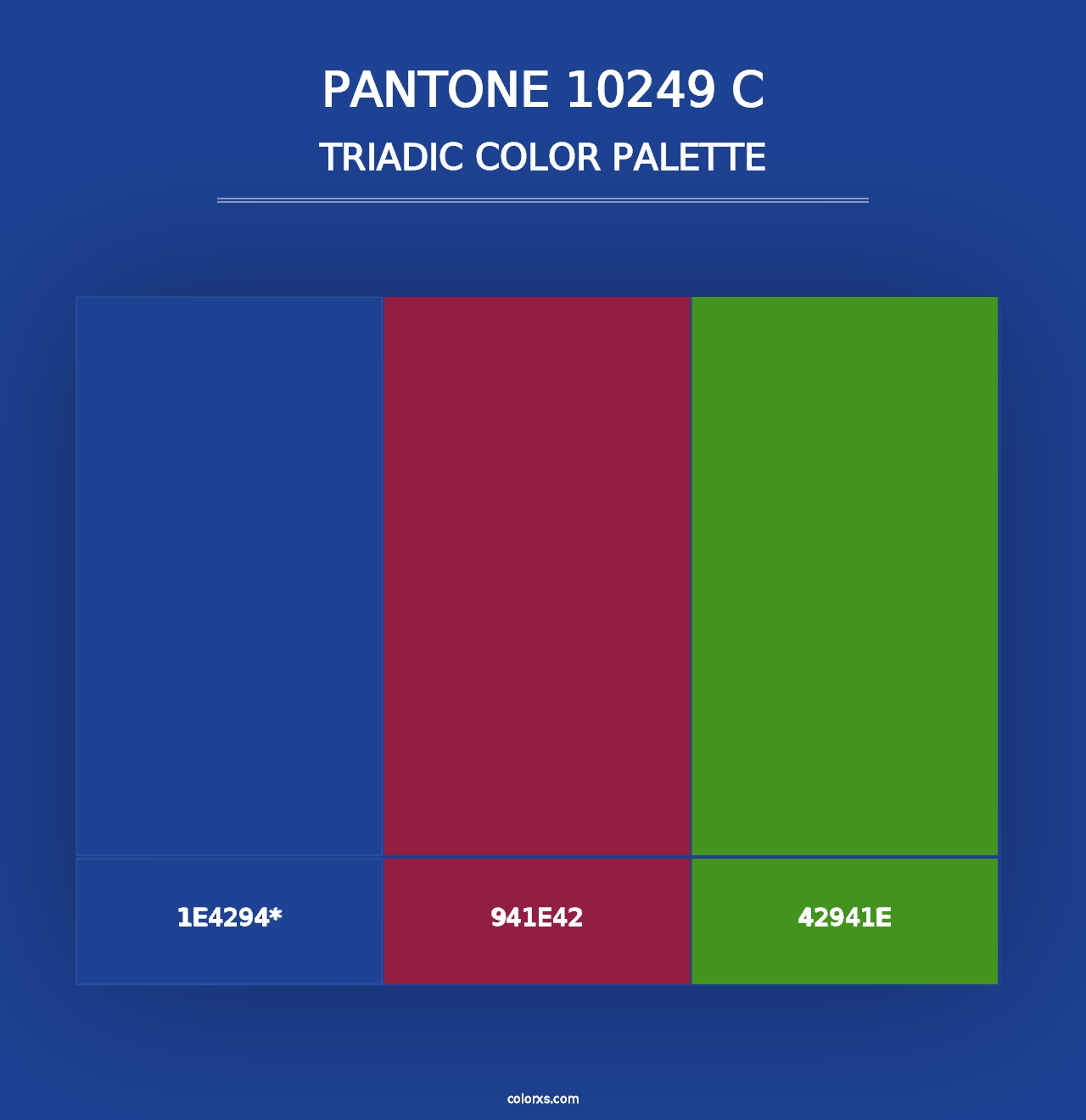 PANTONE 10249 C - Triadic Color Palette