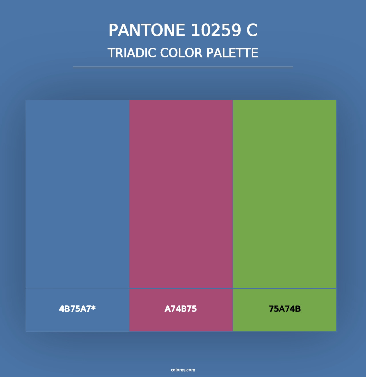 PANTONE 10259 C - Triadic Color Palette