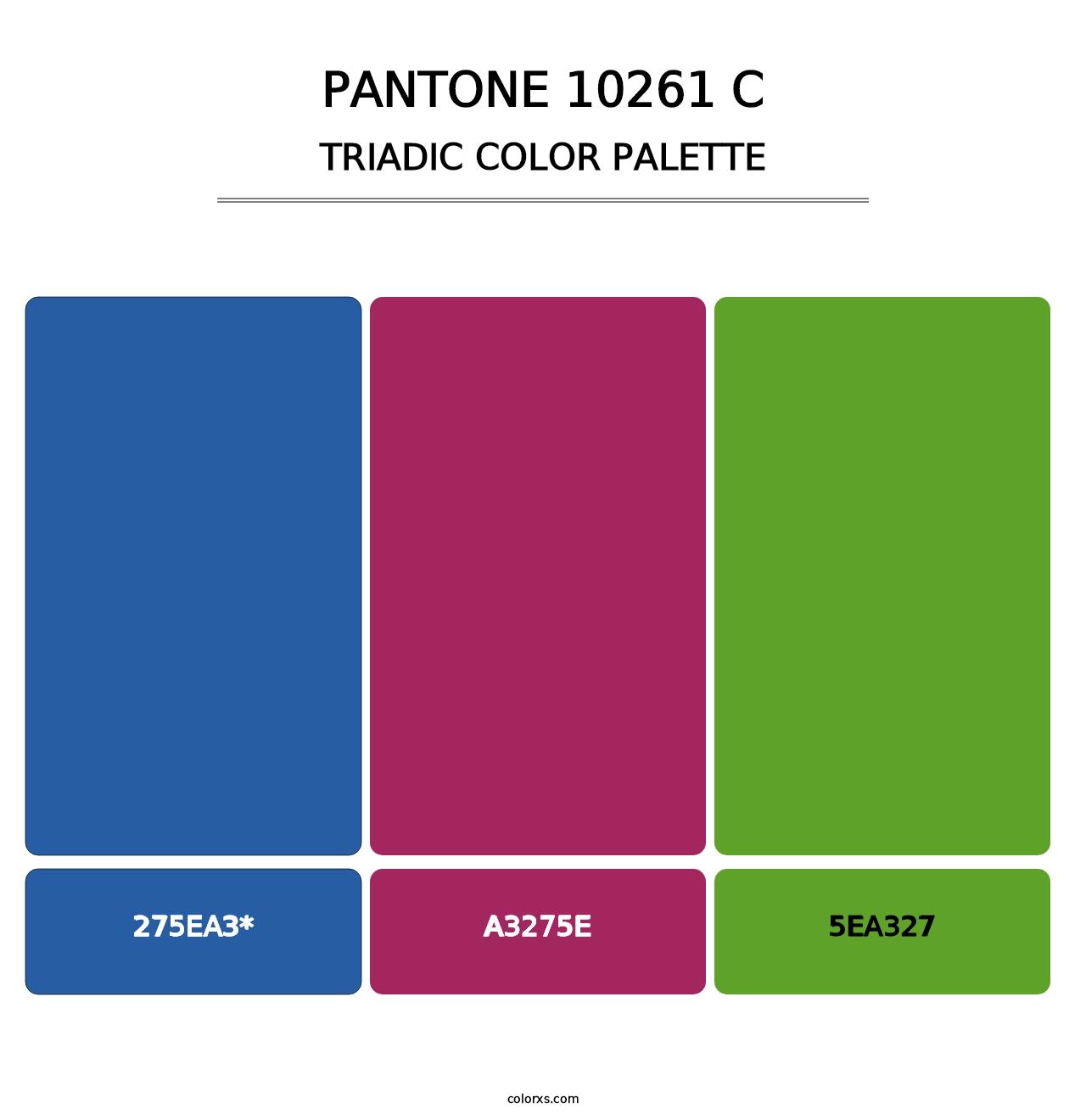 PANTONE 10261 C - Triadic Color Palette