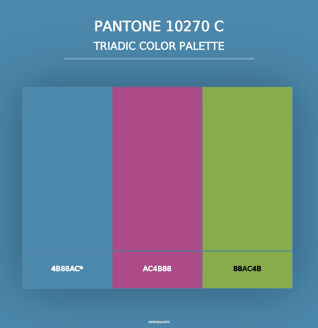 PANTONE 10270 C - Triadic Color Palette