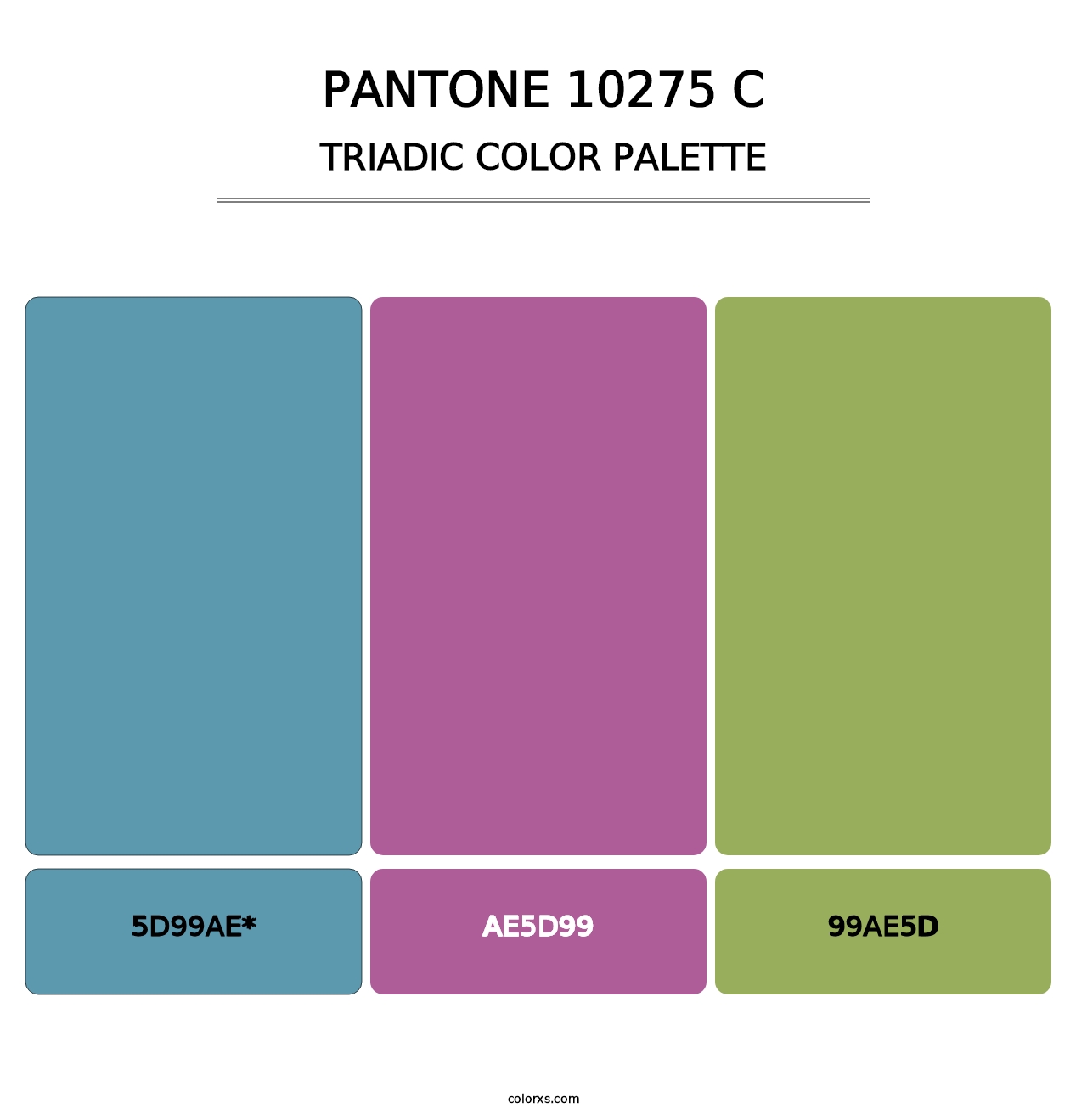 PANTONE 10275 C - Triadic Color Palette