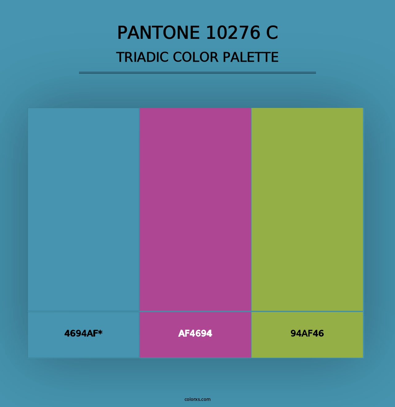 PANTONE 10276 C - Triadic Color Palette