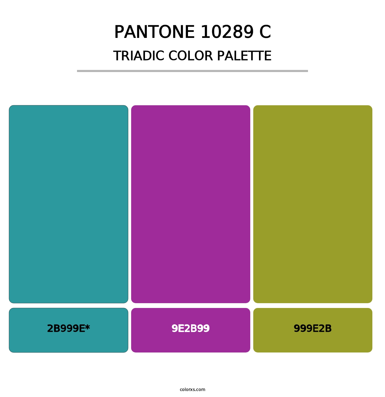 PANTONE 10289 C - Triadic Color Palette