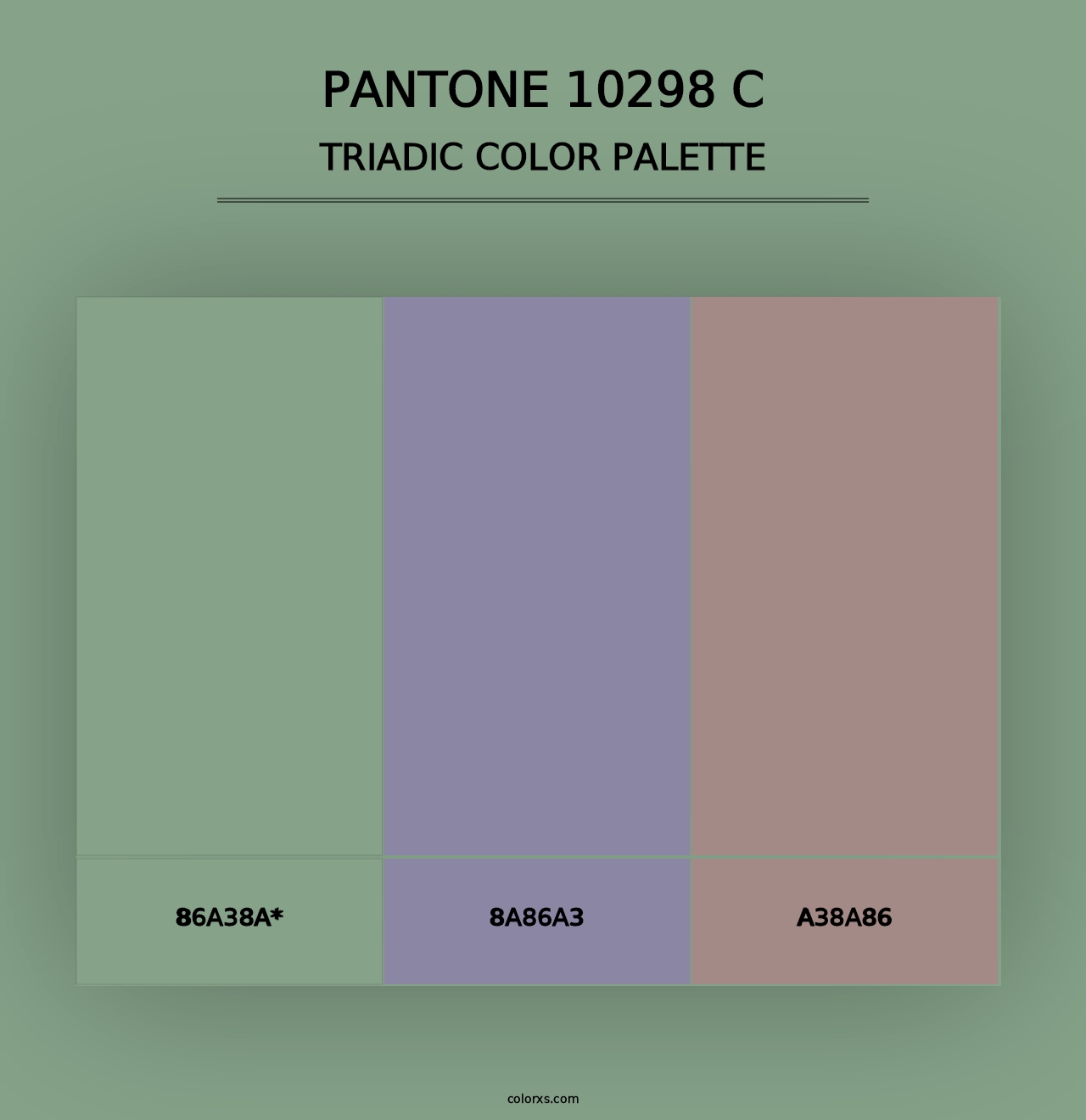 PANTONE 10298 C - Triadic Color Palette