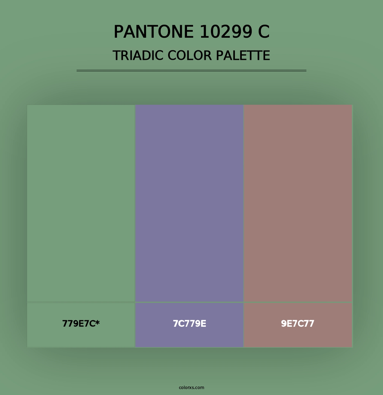 PANTONE 10299 C - Triadic Color Palette