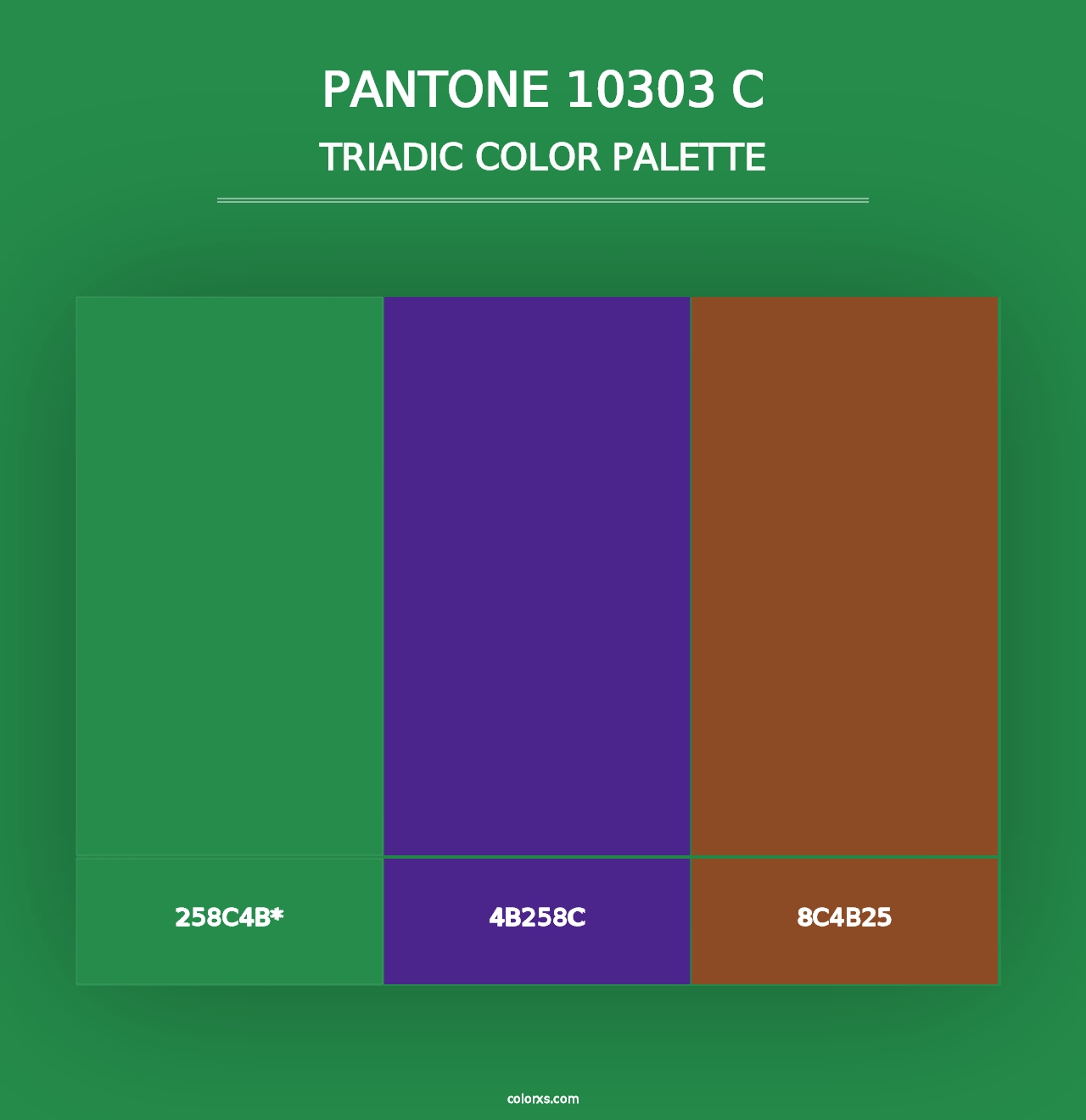 PANTONE 10303 C - Triadic Color Palette