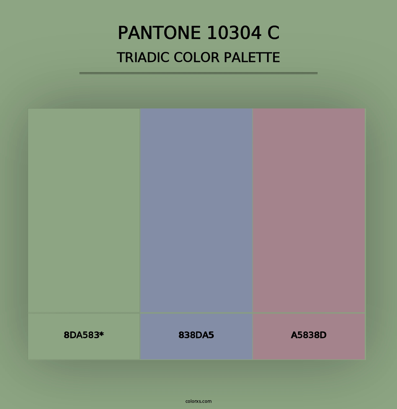 PANTONE 10304 C - Triadic Color Palette