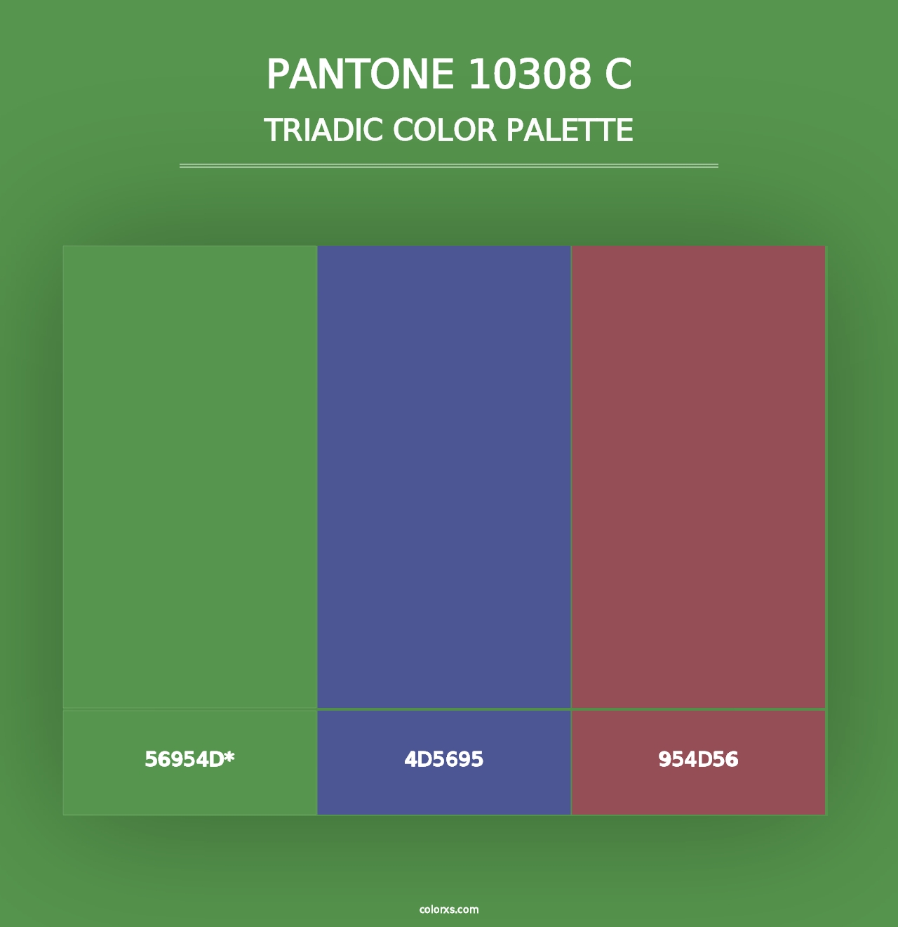 PANTONE 10308 C - Triadic Color Palette