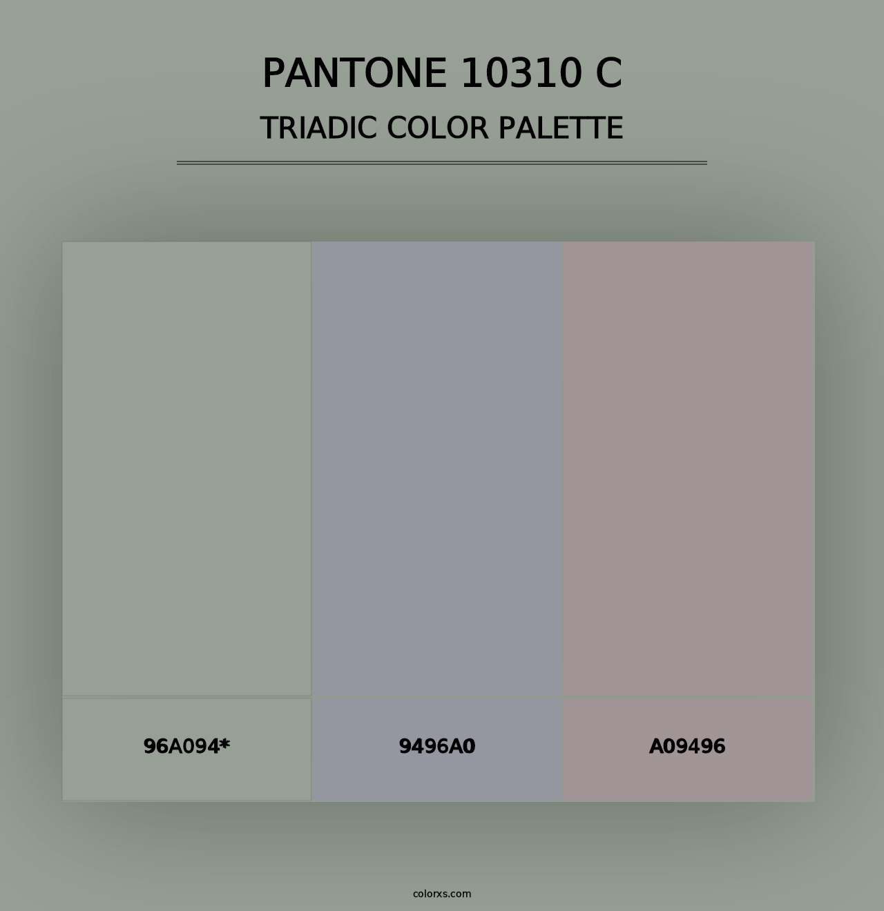 PANTONE 10310 C - Triadic Color Palette