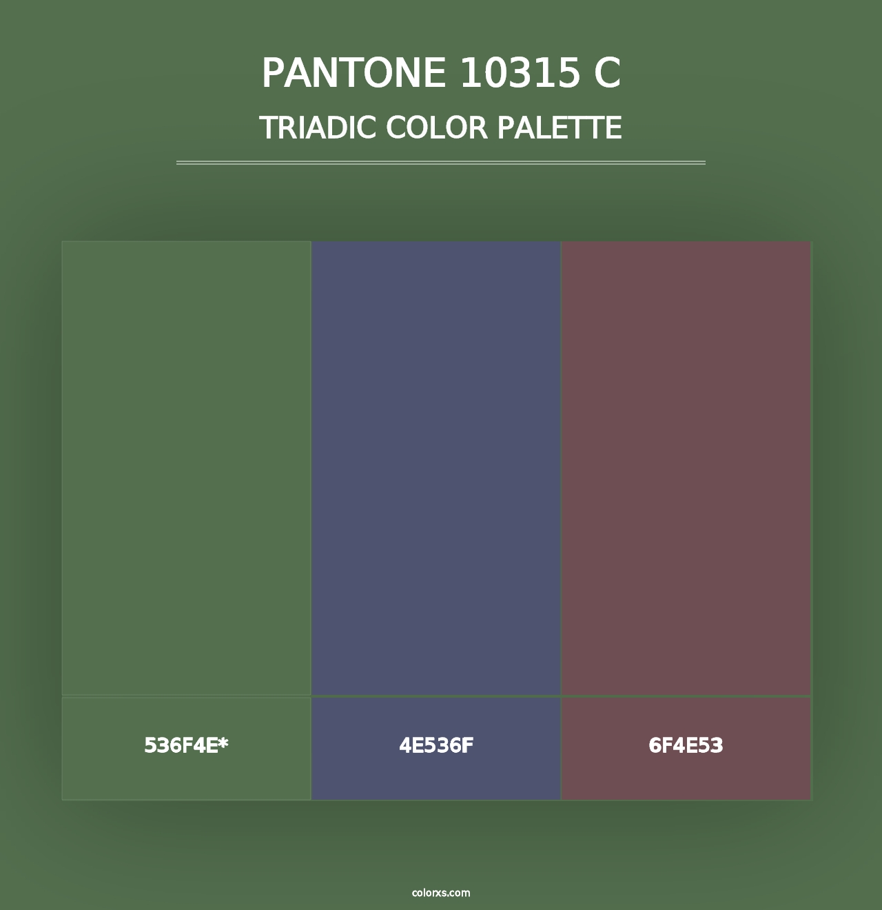 PANTONE 10315 C - Triadic Color Palette