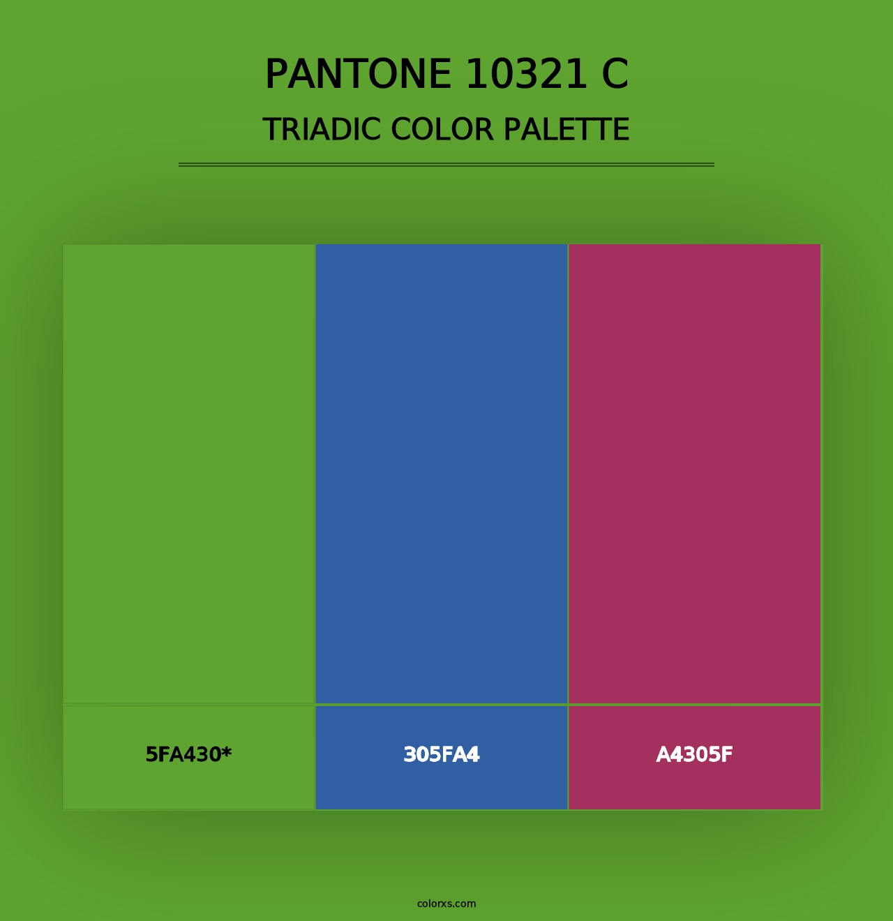 PANTONE 10321 C - Triadic Color Palette