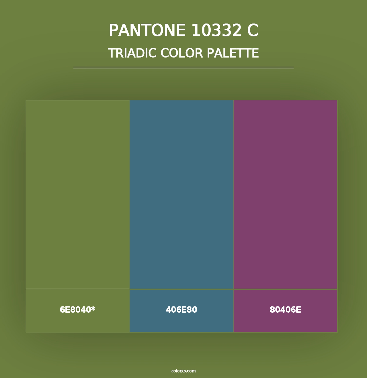 PANTONE 10332 C - Triadic Color Palette