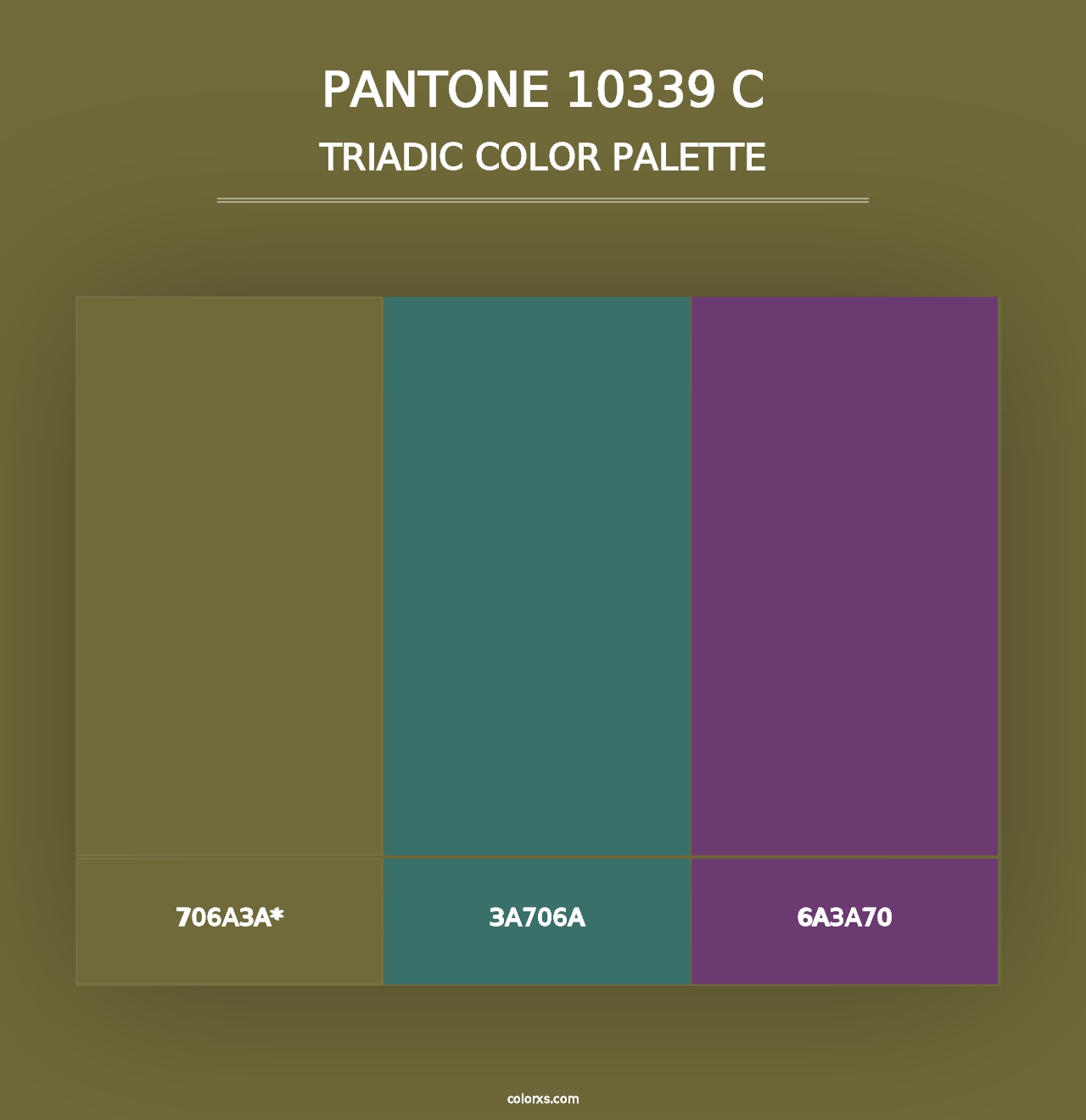 PANTONE 10339 C - Triadic Color Palette