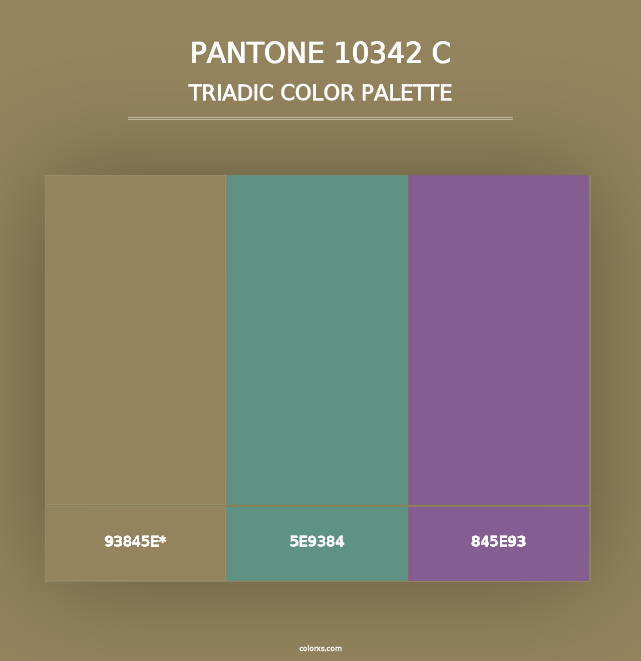 PANTONE 10342 C - Triadic Color Palette