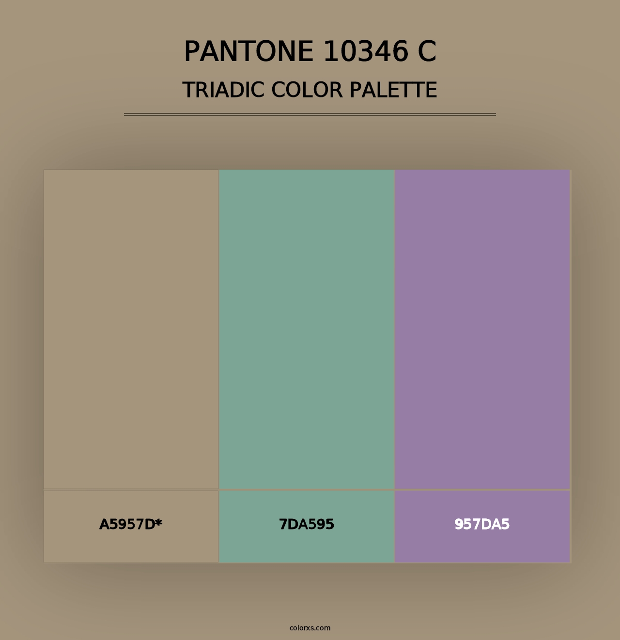 PANTONE 10346 C - Triadic Color Palette