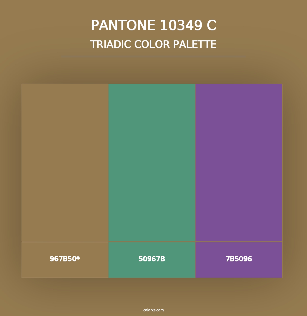 PANTONE 10349 C - Triadic Color Palette