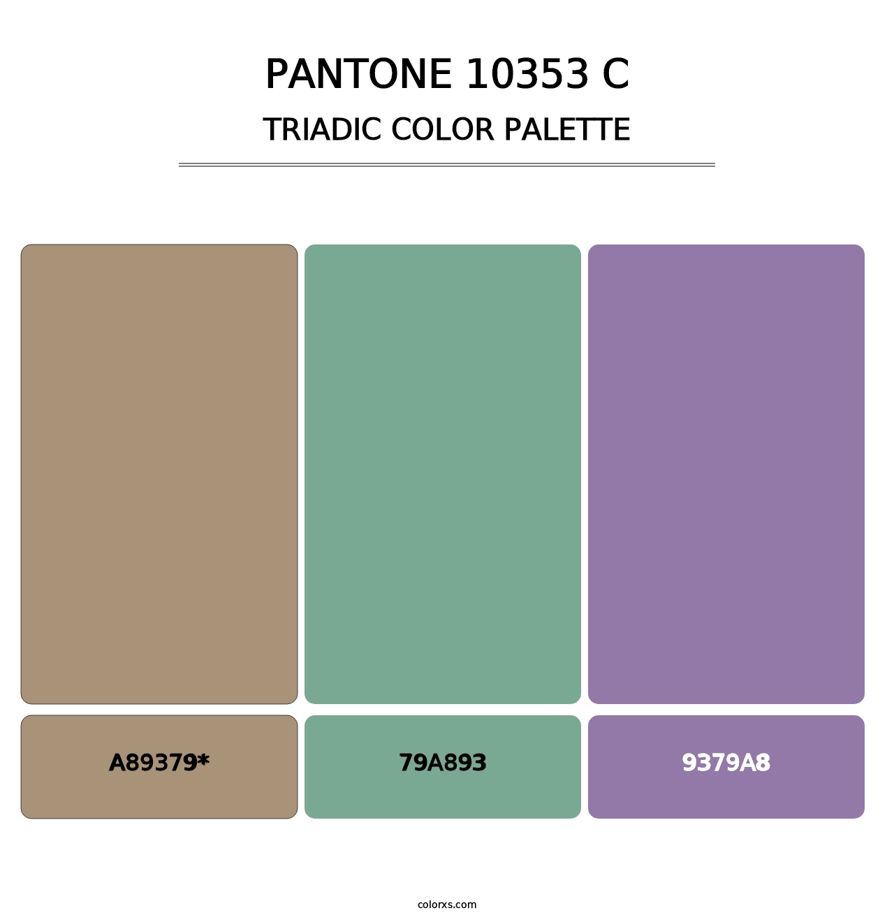 PANTONE 10353 C - Triadic Color Palette