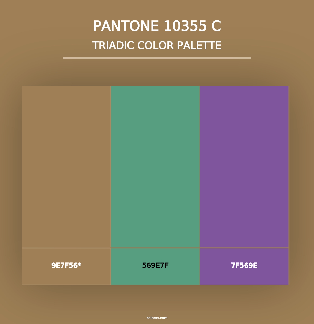 PANTONE 10355 C - Triadic Color Palette