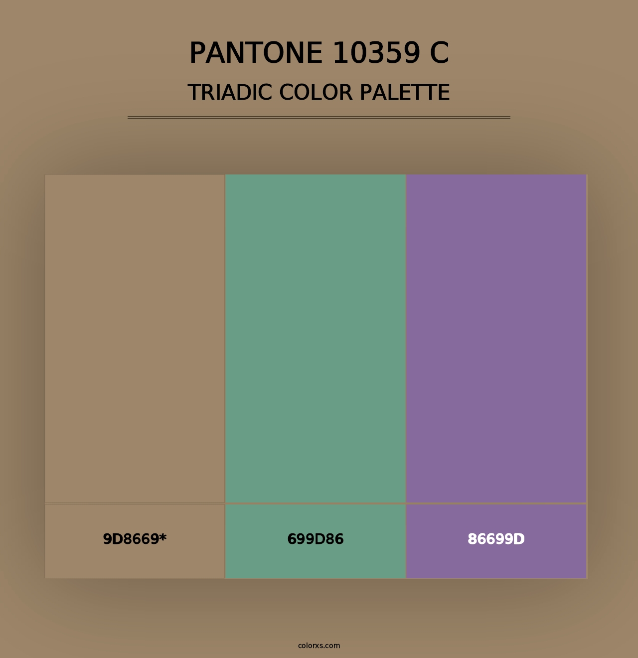 PANTONE 10359 C - Triadic Color Palette