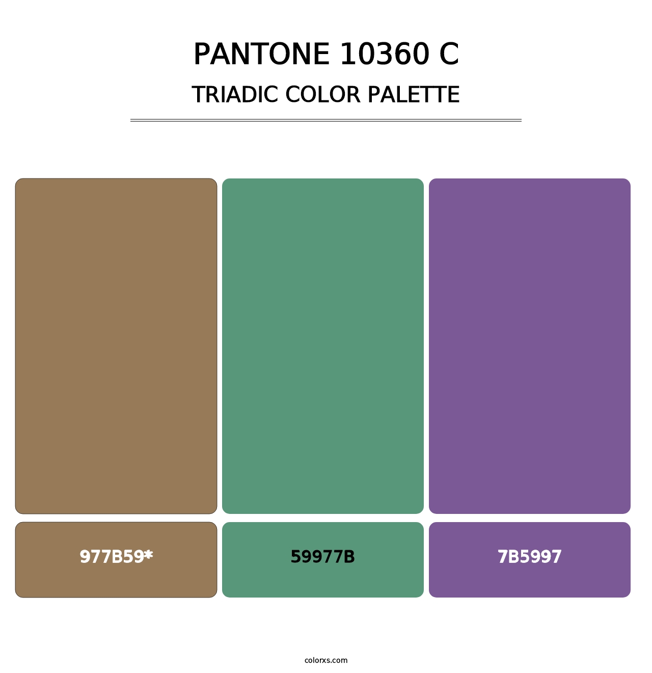 PANTONE 10360 C - Triadic Color Palette