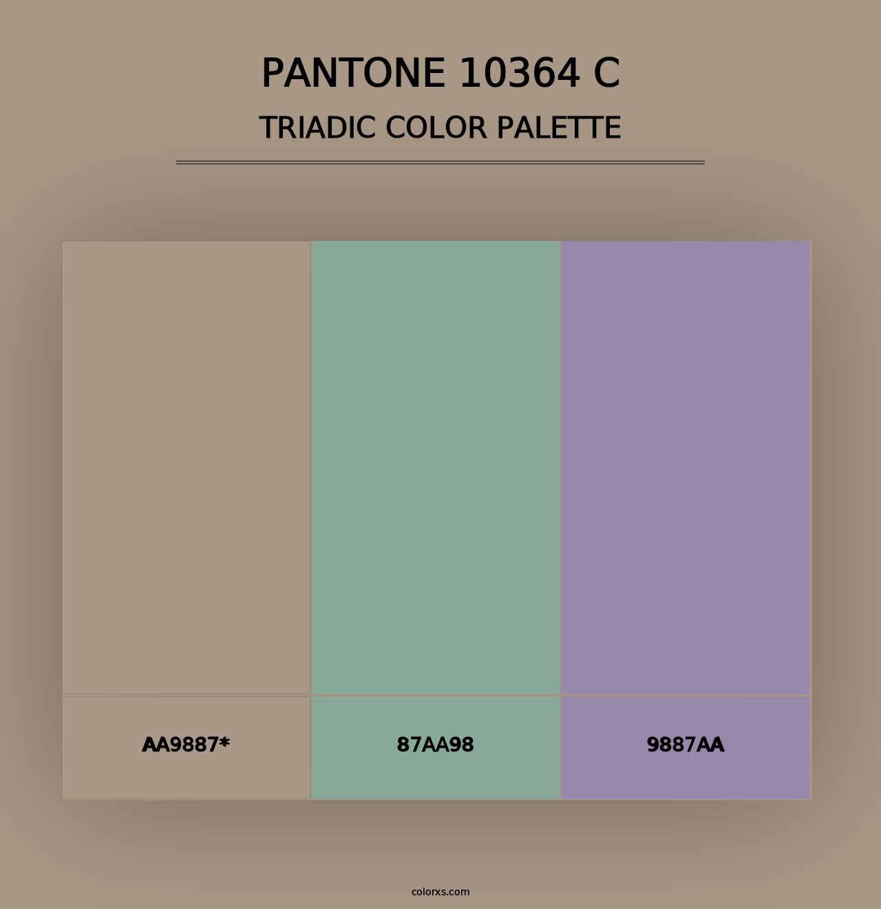 PANTONE 10364 C - Triadic Color Palette