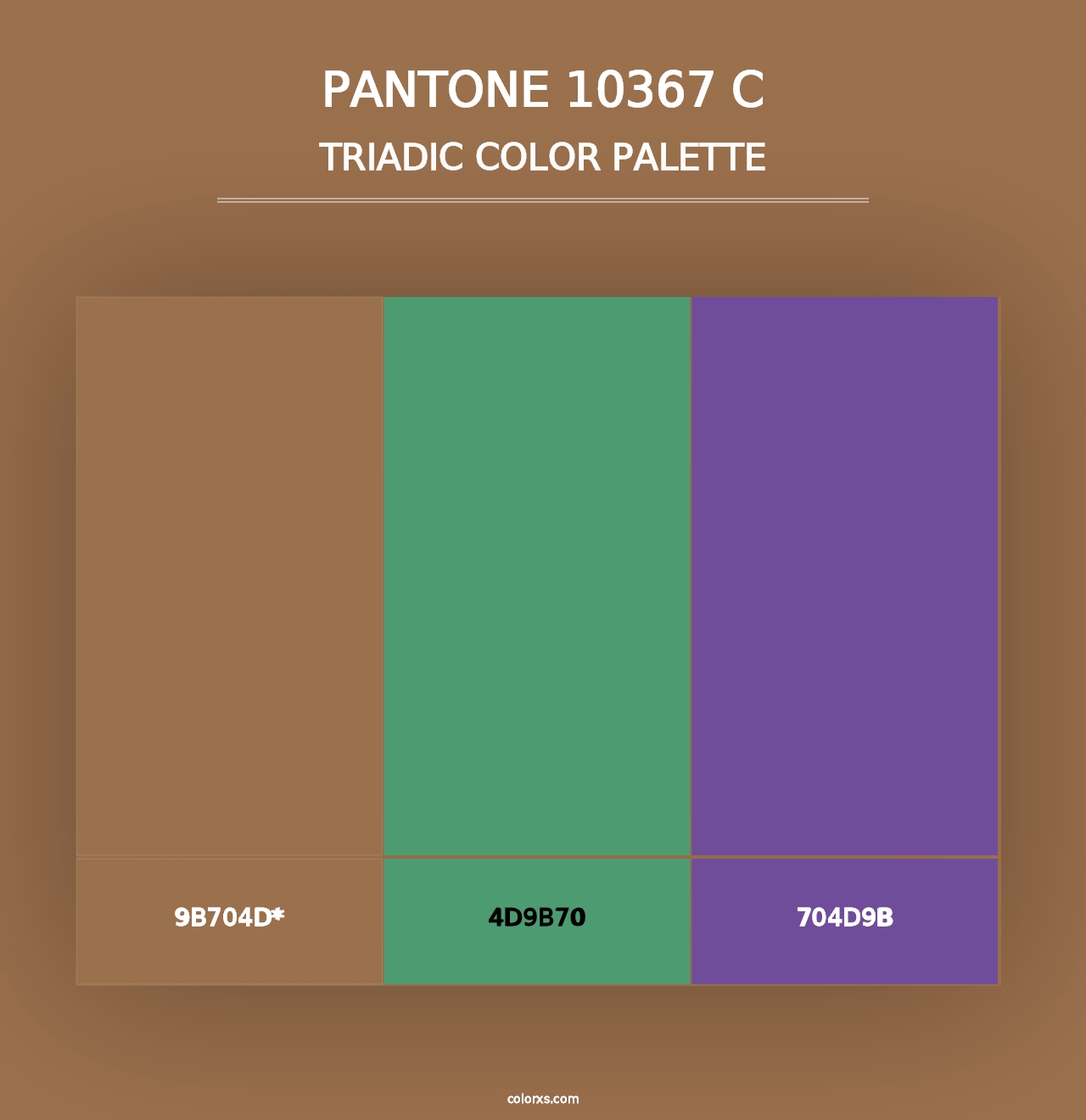 PANTONE 10367 C - Triadic Color Palette