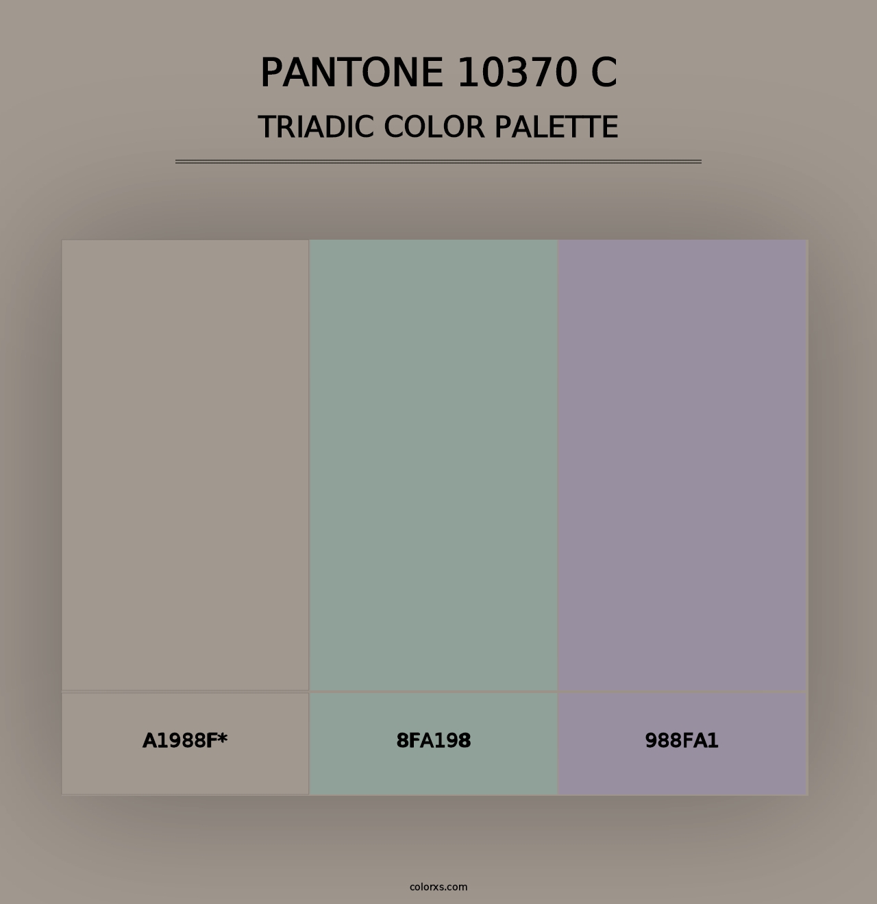 PANTONE 10370 C - Triadic Color Palette