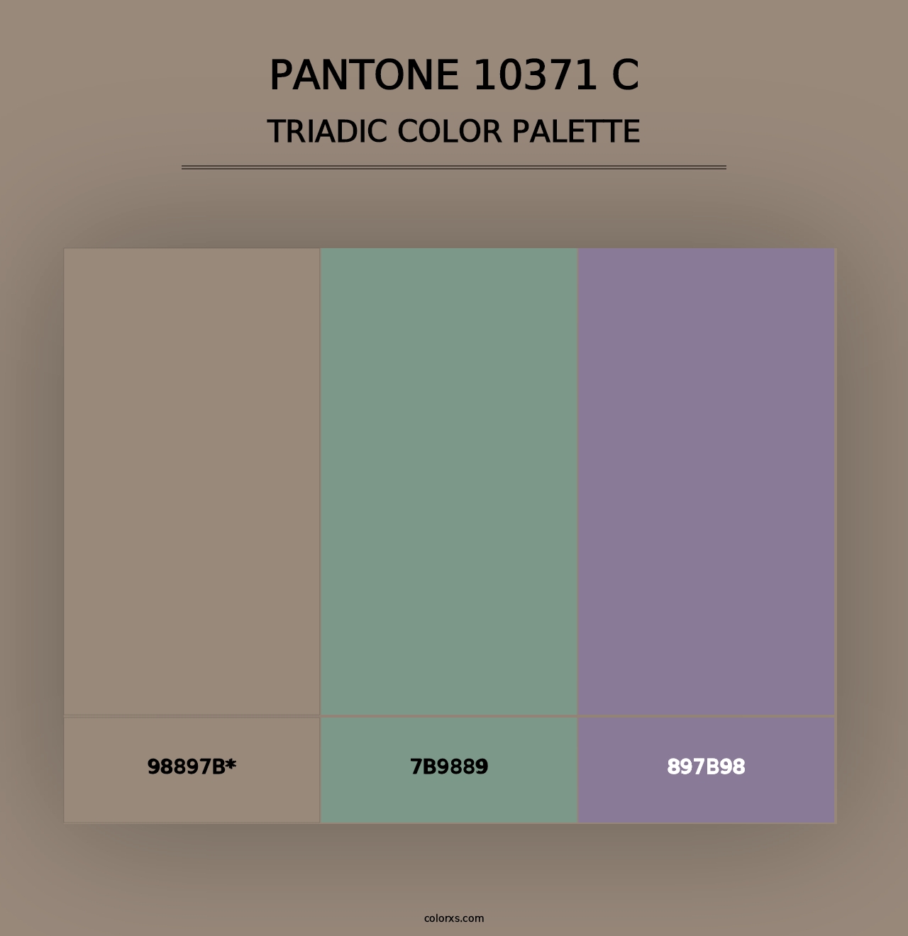 PANTONE 10371 C - Triadic Color Palette