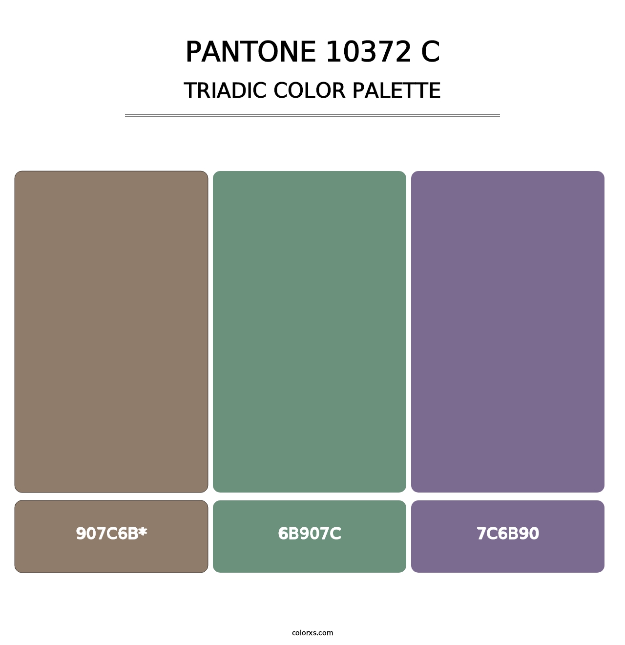 PANTONE 10372 C - Triadic Color Palette