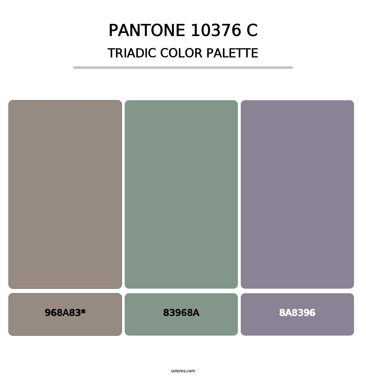 PANTONE 10376 C - Triadic Color Palette