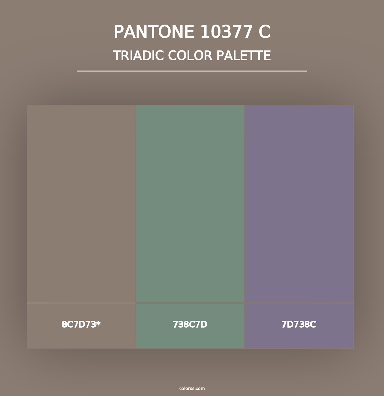 PANTONE 10377 C - Triadic Color Palette