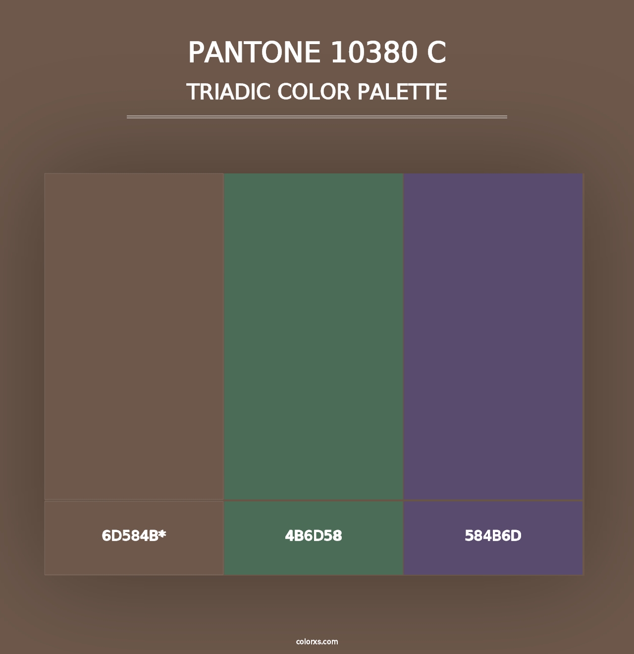 PANTONE 10380 C - Triadic Color Palette