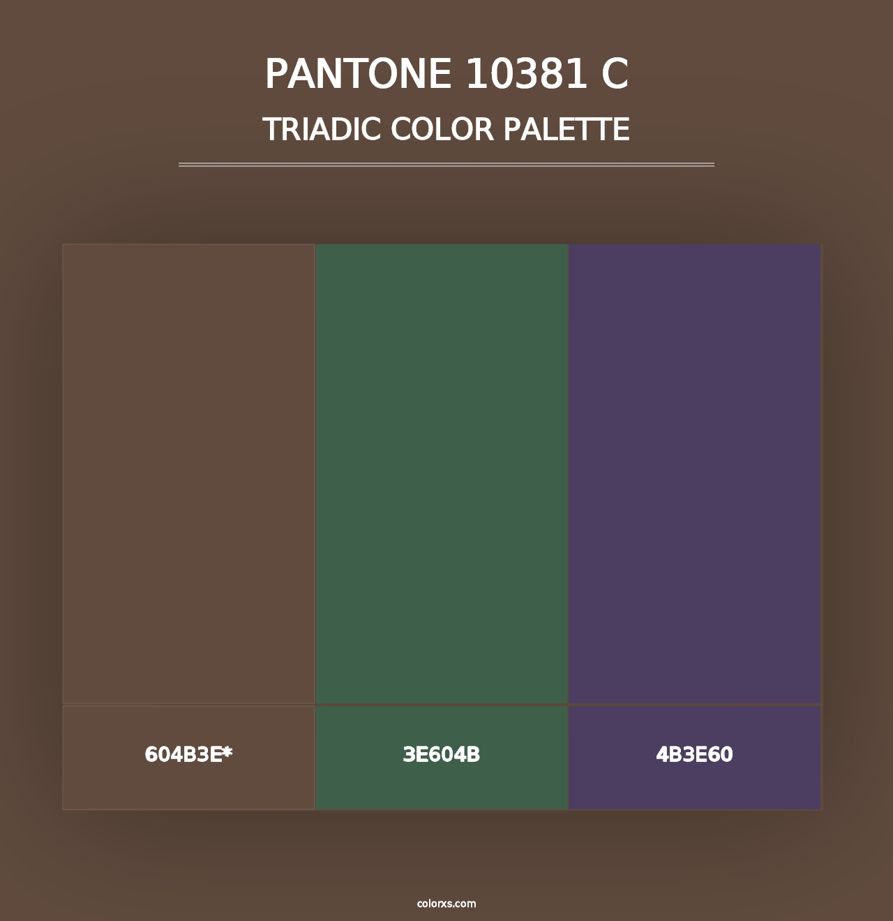 PANTONE 10381 C - Triadic Color Palette