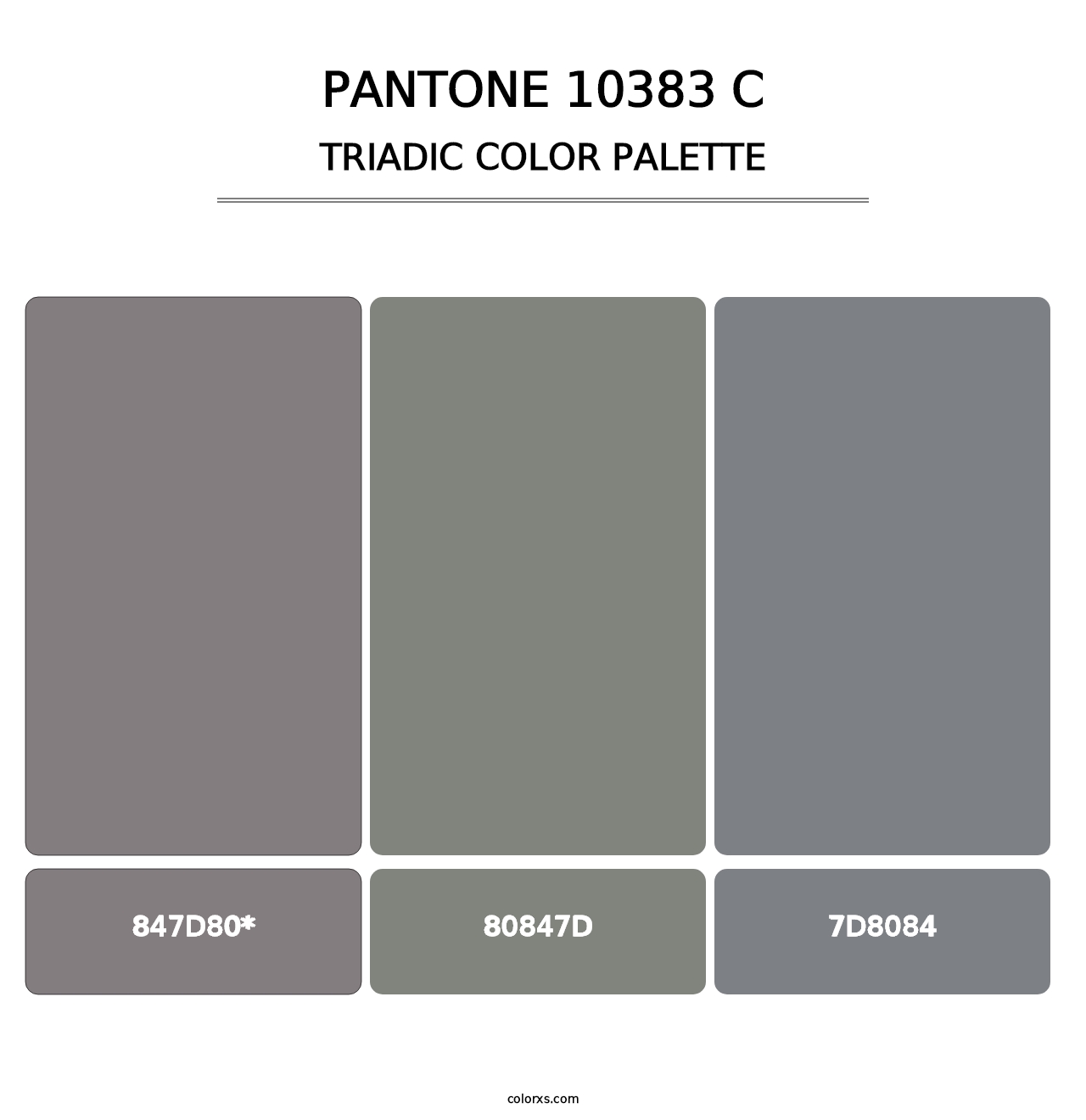 PANTONE 10383 C - Triadic Color Palette