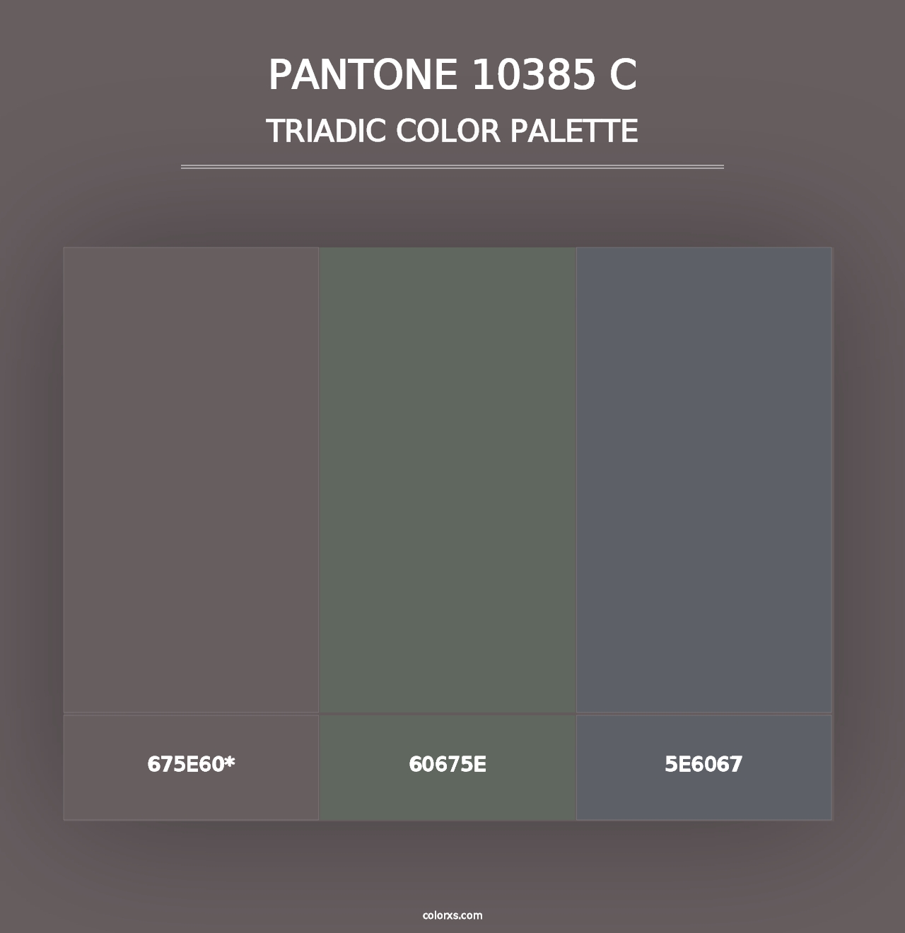 PANTONE 10385 C - Triadic Color Palette