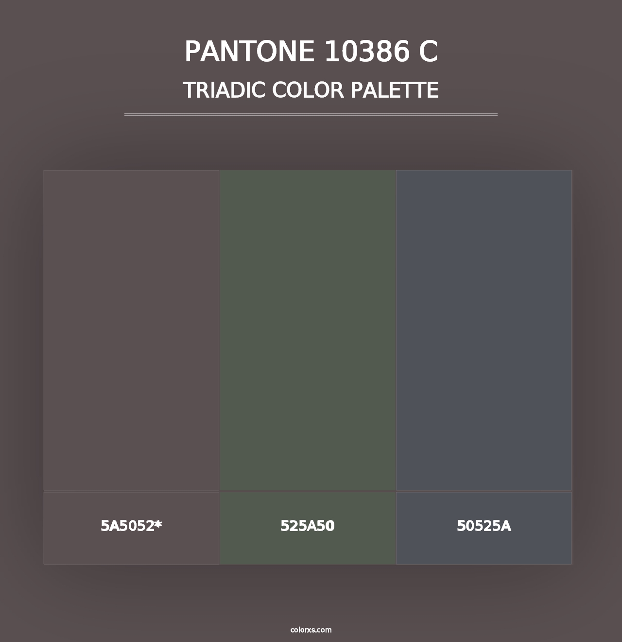 PANTONE 10386 C - Triadic Color Palette