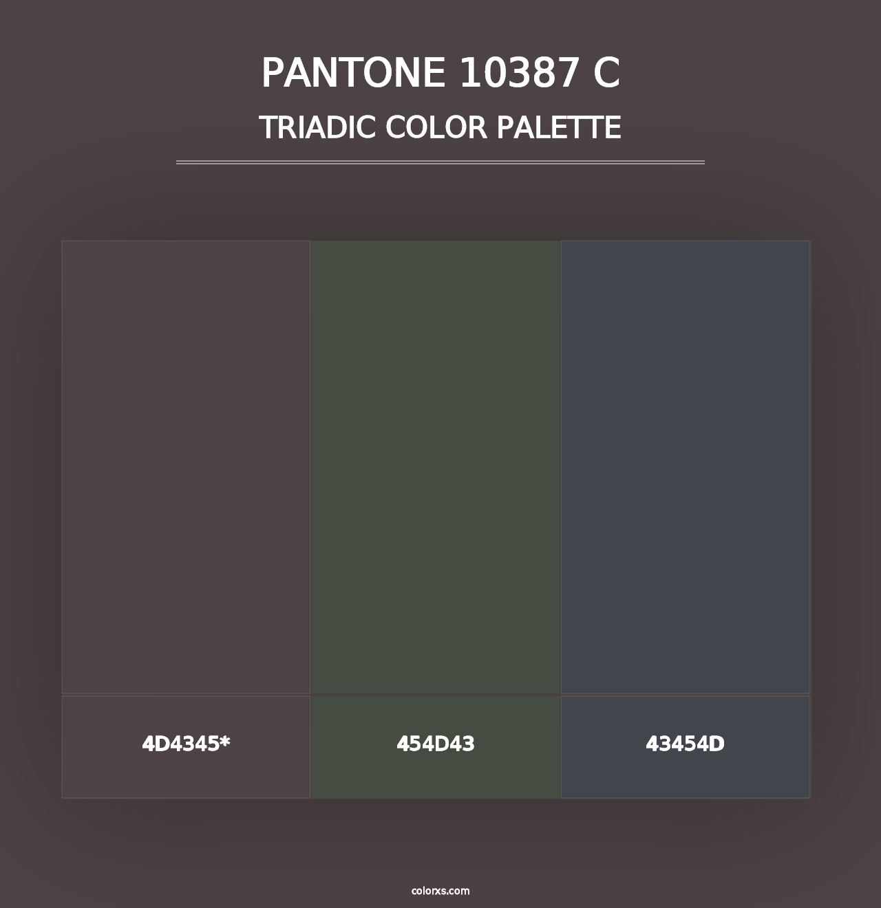 PANTONE 10387 C - Triadic Color Palette