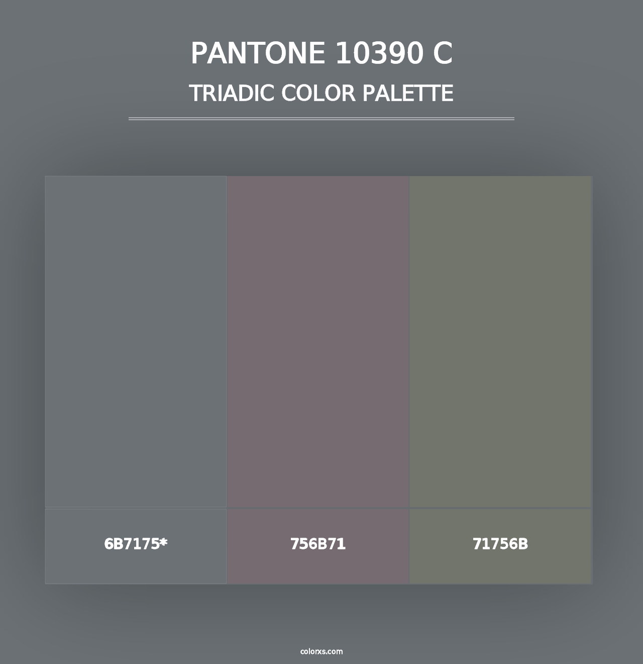 PANTONE 10390 C - Triadic Color Palette