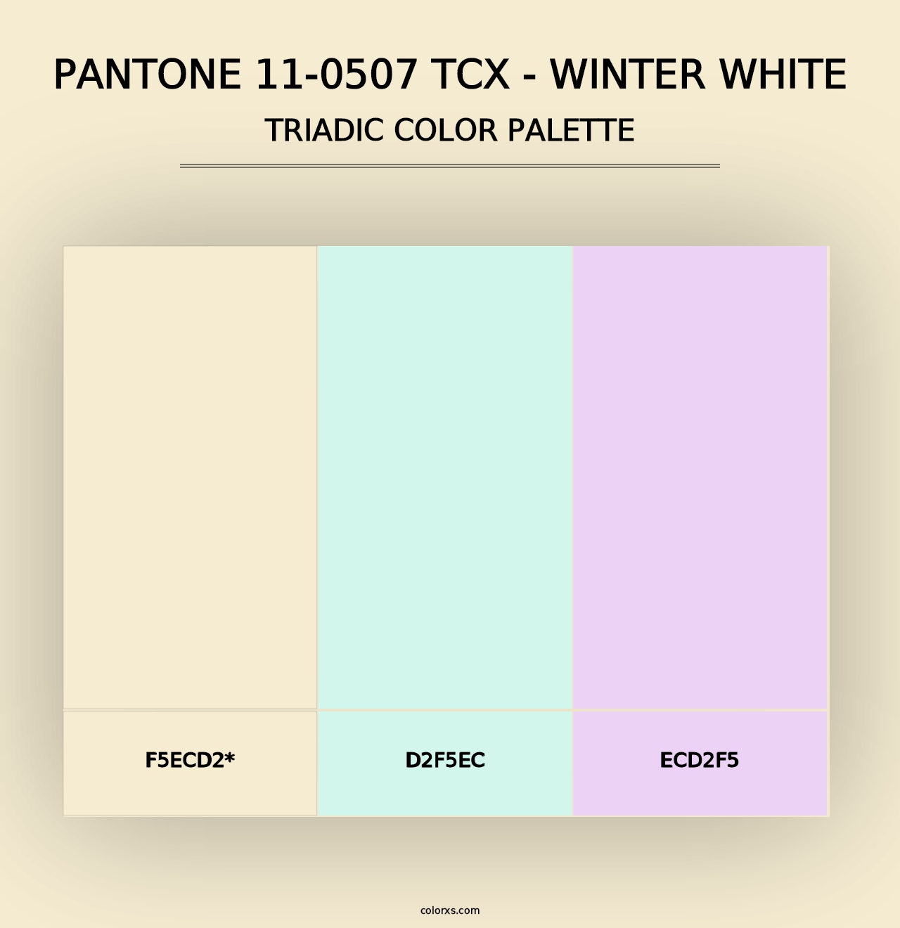 PANTONE 11-0507 TCX - Winter White - Triadic Color Palette